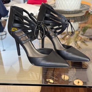 BCBGeneration Black Strappy Heels size 9